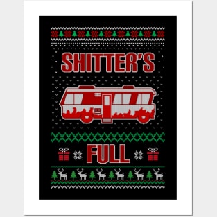 Shitter's was Full Ugly Sweater Knitted Posters and Art